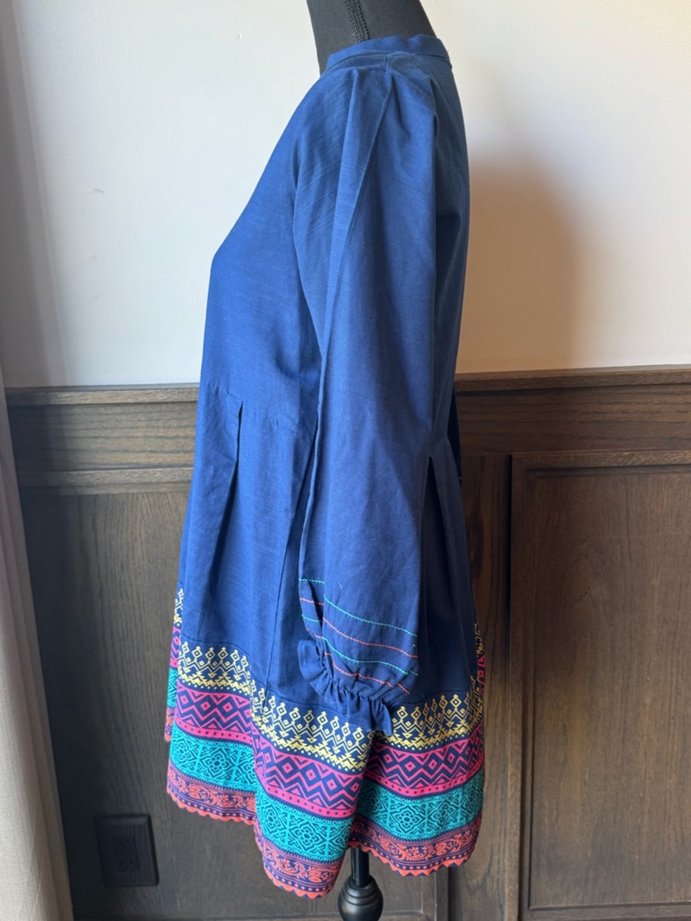 Screenery Bonanza Satrangi Blue Boho Chic dress 10 - Picture 3 of 7